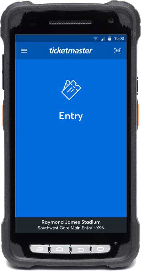 Scanner in entry mode